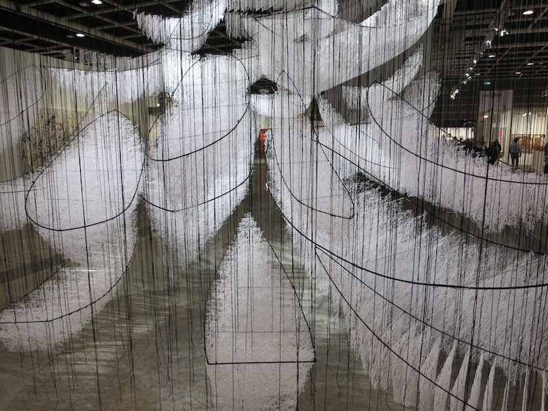 Chiharu Shiota installation Art at Basel Hong Kong 2019 Encounters Section