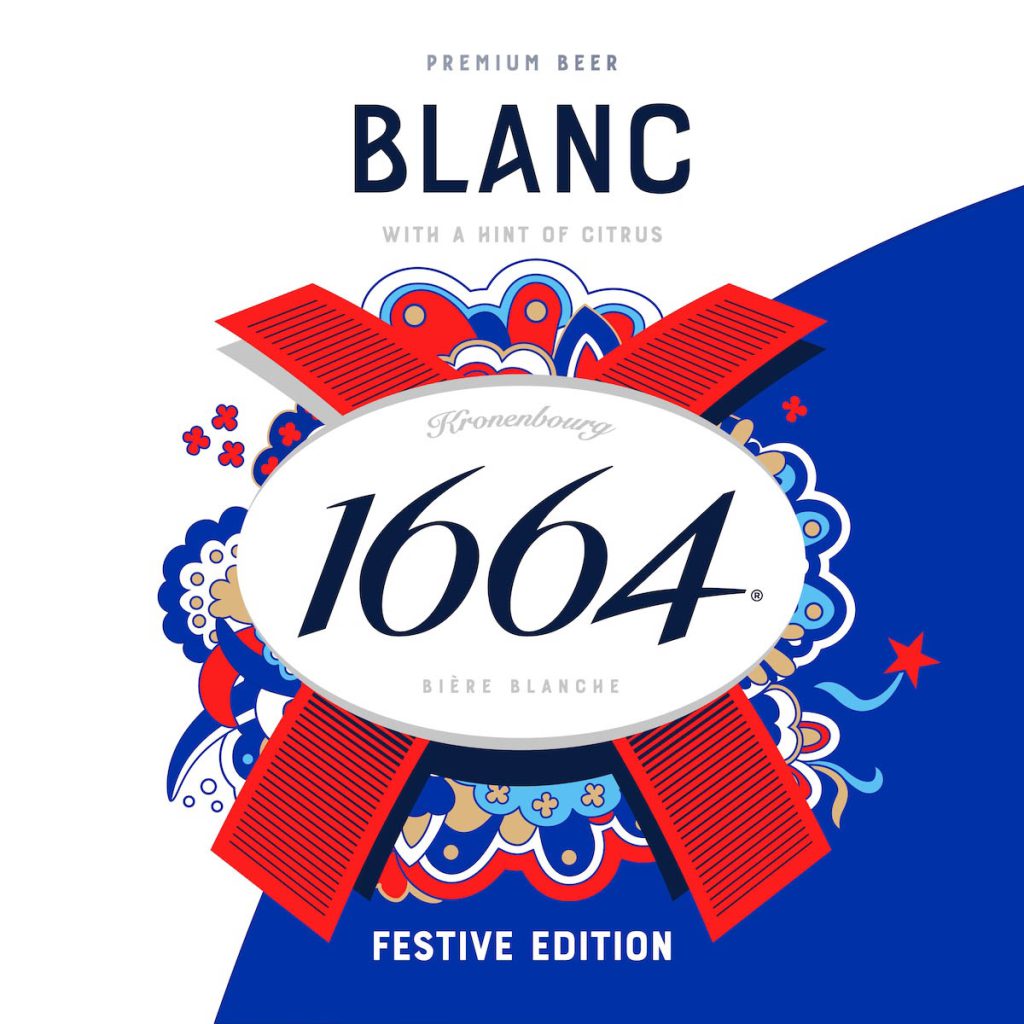 Collaboration between 1664 Blanc and Dimitri Rybaltchenko for Festive Edition (Beverage industry).