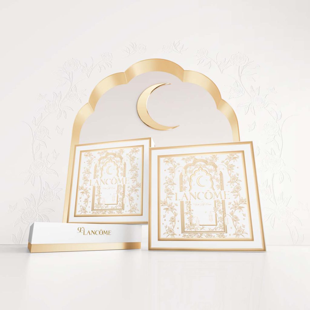 Artistic collaboration between Lancôme and Huda Al Nuaimi for Ramadan Limited Edition (Beauty industry).