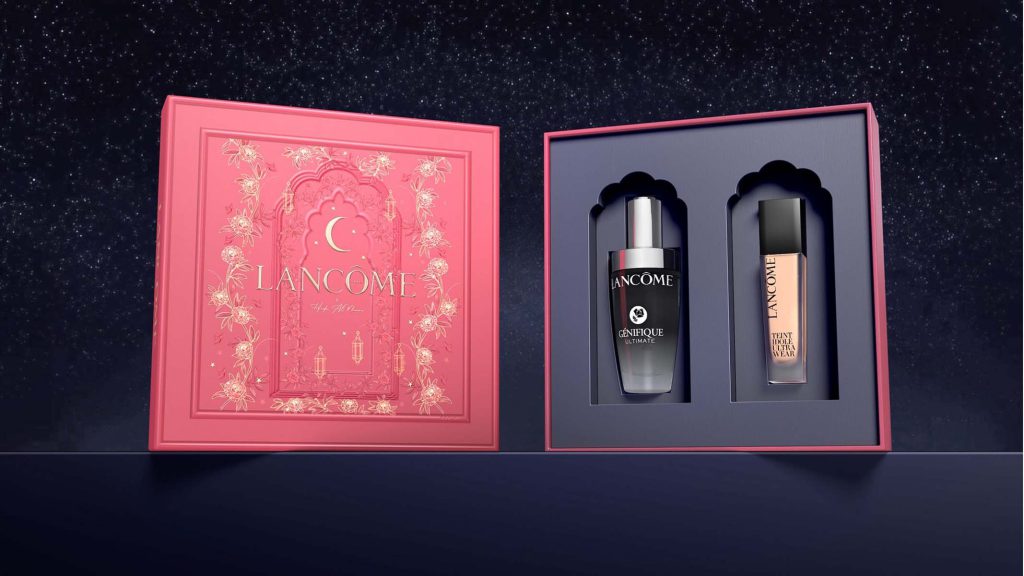 Artistic collaboration between Lancôme and Huda Al Nuaimi for Ramadan Limited Edition (Beauty industry).