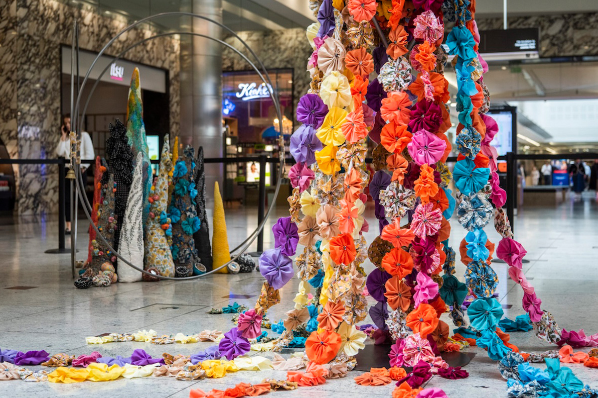 Saroj Pastel Genda and Mandala Installation1