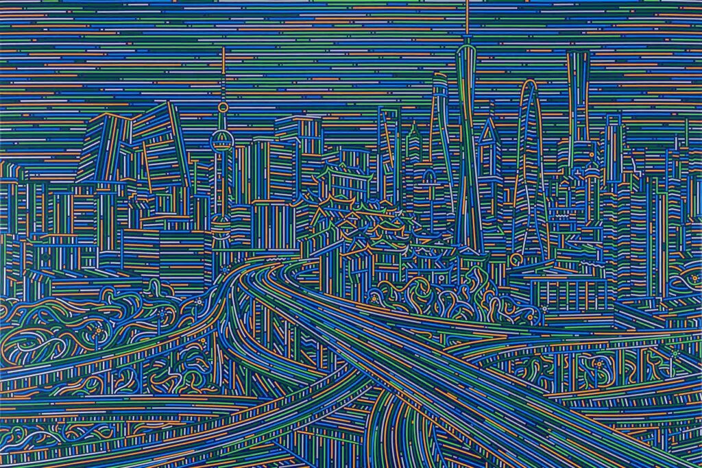 Painting by Lu Xinjian commissioned by Carlsberg for Summer