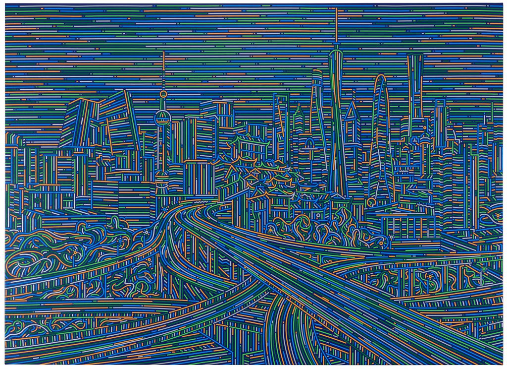 Painting by Lu Xinjian commissioned by Carlsberg for Summer Limited Edition (Beverage industry).