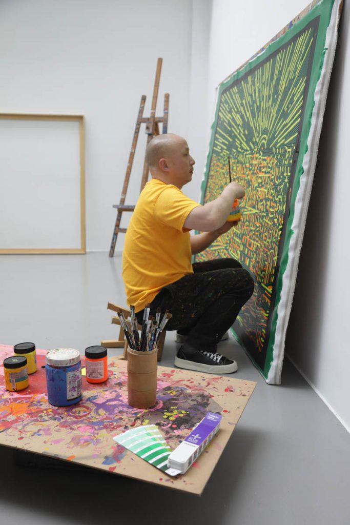 Painting by Lu Xinjian commissioned by Carlsberg for Summer Limited Edition (Beverage industry).