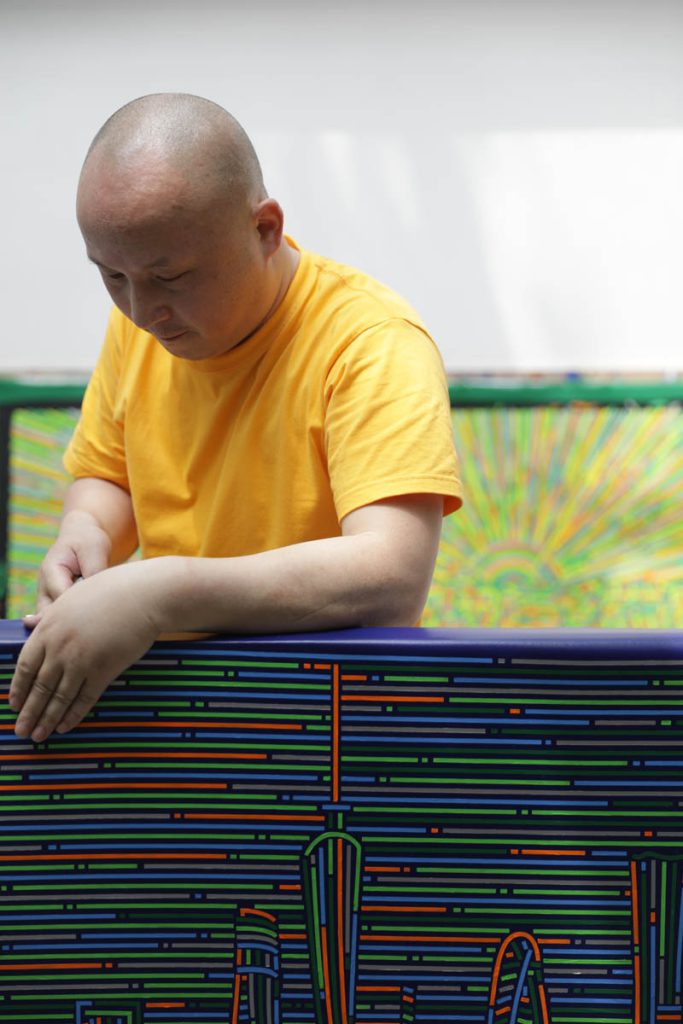 Painting by Lu Xinjian commissioned by Carlsberg for Summer Limited Edition (Beverage industry).