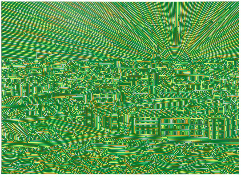 Painting by Lu Xinjian commissioned by Carlsberg for Summer Limited Edition (Beverage industry).