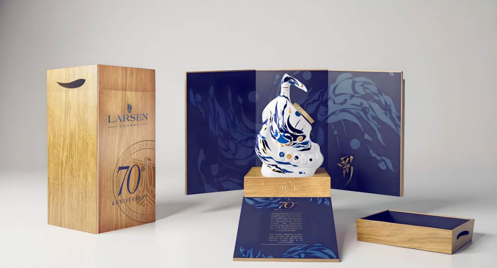Art piece by Chuan Jia commissioned by Larsen Cognac for 70th Anniversary Limited Edition (Spirits industry).